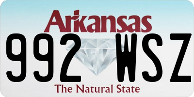 AR license plate 992WSZ
