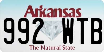 AR license plate 992WTB