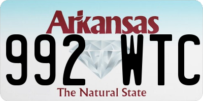 AR license plate 992WTC