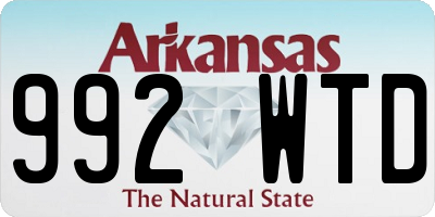 AR license plate 992WTD