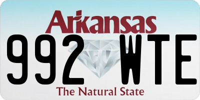 AR license plate 992WTE