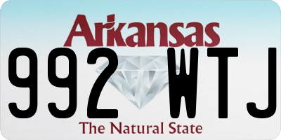 AR license plate 992WTJ