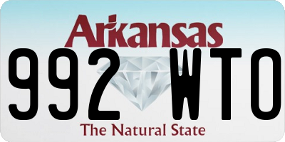 AR license plate 992WTO