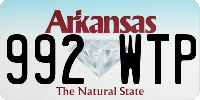 AR license plate 992WTP