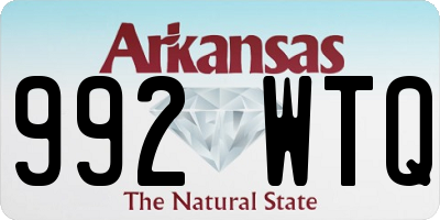 AR license plate 992WTQ