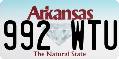 AR license plate 992WTU