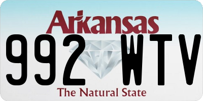AR license plate 992WTV