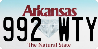 AR license plate 992WTY