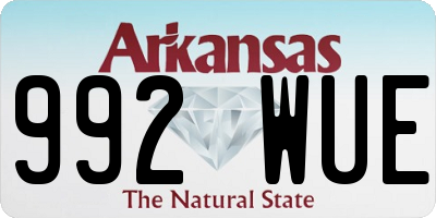 AR license plate 992WUE