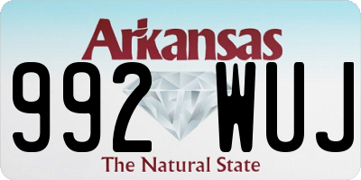 AR license plate 992WUJ