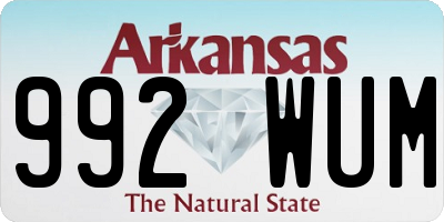AR license plate 992WUM