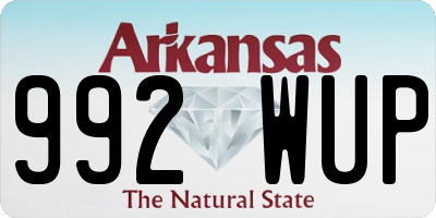 AR license plate 992WUP