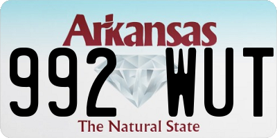 AR license plate 992WUT