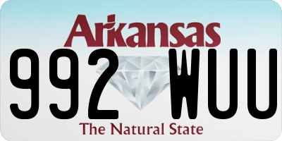 AR license plate 992WUU