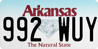 AR license plate 992WUY