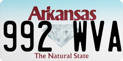 AR license plate 992WVA