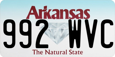 AR license plate 992WVC