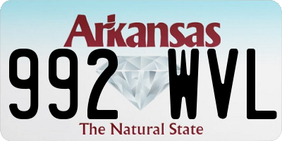 AR license plate 992WVL