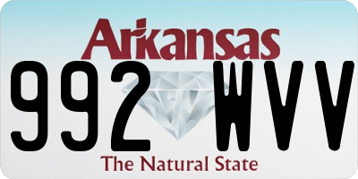 AR license plate 992WVV