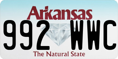 AR license plate 992WWC