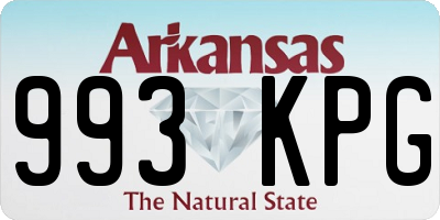 AR license plate 993KPG