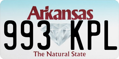 AR license plate 993KPL