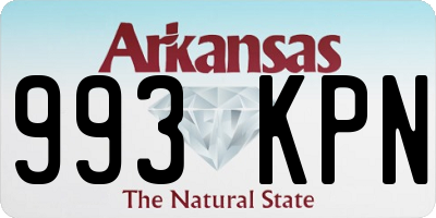 AR license plate 993KPN