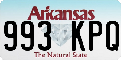 AR license plate 993KPQ