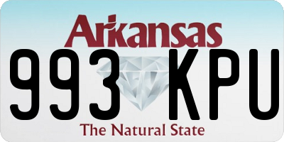 AR license plate 993KPU