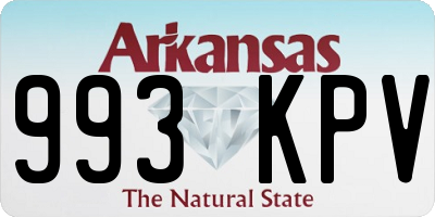 AR license plate 993KPV
