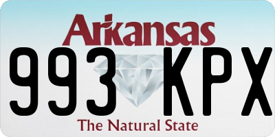 AR license plate 993KPX