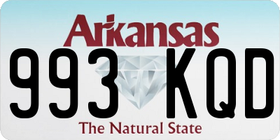 AR license plate 993KQD