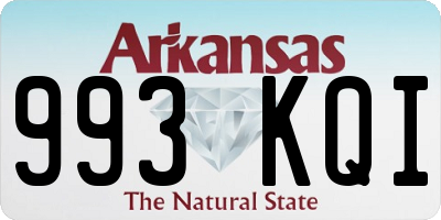 AR license plate 993KQI