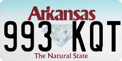 AR license plate 993KQT