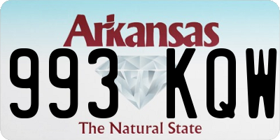 AR license plate 993KQW