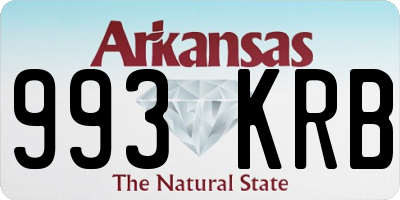 AR license plate 993KRB