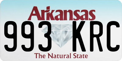 AR license plate 993KRC