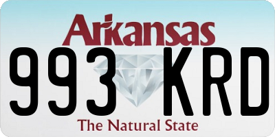 AR license plate 993KRD