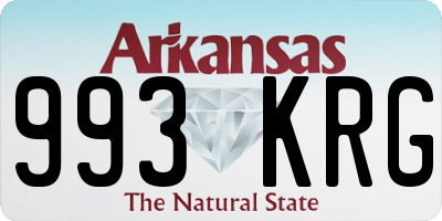 AR license plate 993KRG