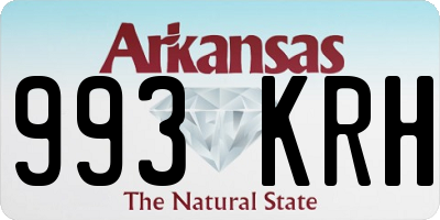 AR license plate 993KRH