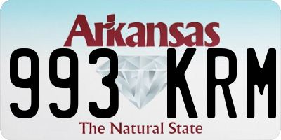 AR license plate 993KRM