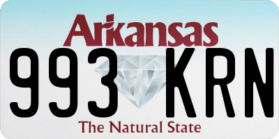 AR license plate 993KRN