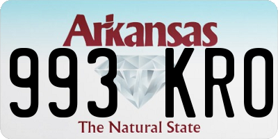AR license plate 993KRO
