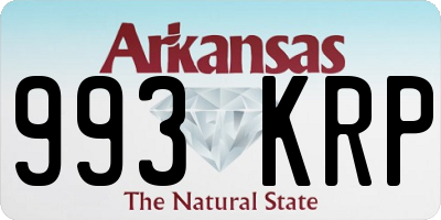 AR license plate 993KRP