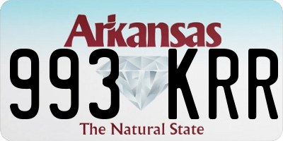 AR license plate 993KRR