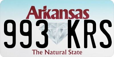 AR license plate 993KRS