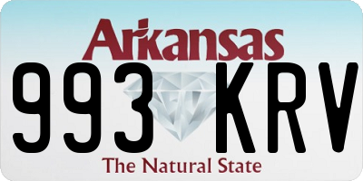 AR license plate 993KRV