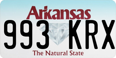 AR license plate 993KRX