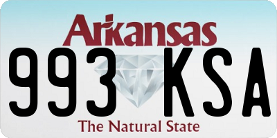 AR license plate 993KSA