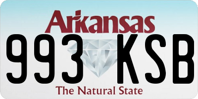 AR license plate 993KSB